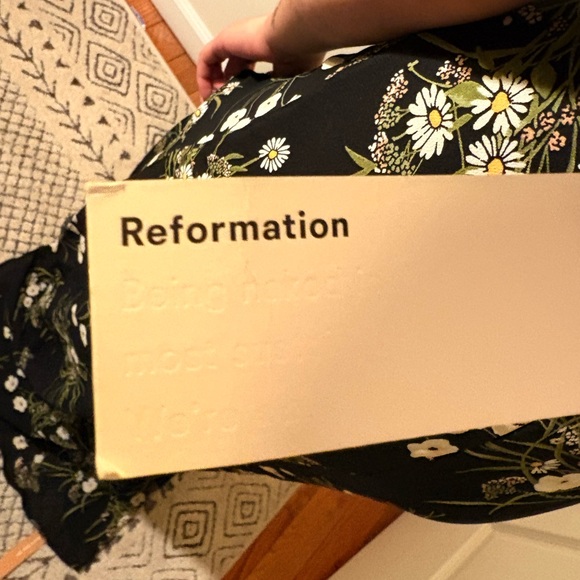 Reformation Black Floral Strapless Dress - Picture 3 of 3